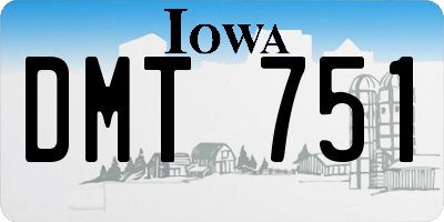 IA license plate DMT751