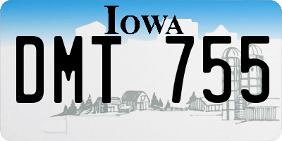 IA license plate DMT755