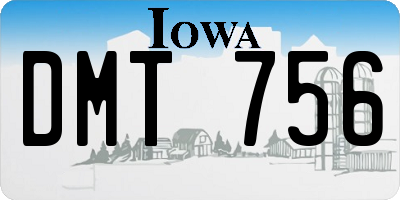 IA license plate DMT756