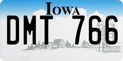 IA license plate DMT766