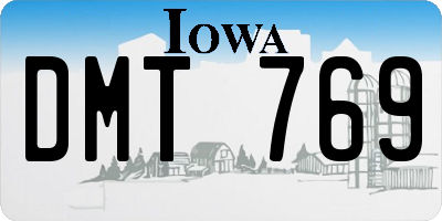IA license plate DMT769
