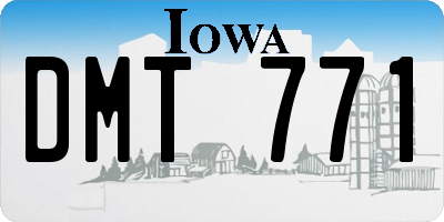 IA license plate DMT771