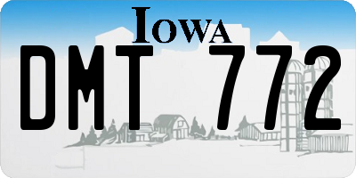 IA license plate DMT772