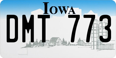 IA license plate DMT773