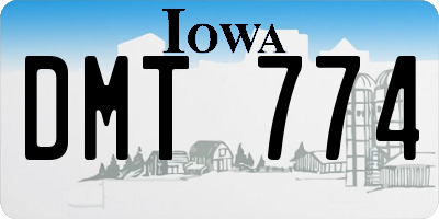 IA license plate DMT774