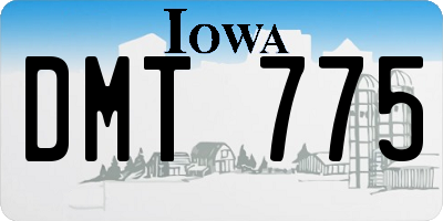 IA license plate DMT775