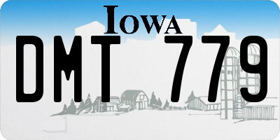 IA license plate DMT779