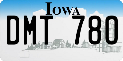 IA license plate DMT780