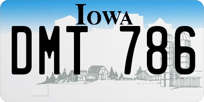IA license plate DMT786
