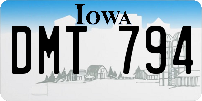IA license plate DMT794
