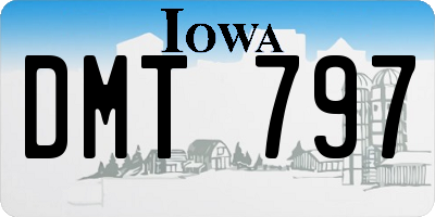 IA license plate DMT797