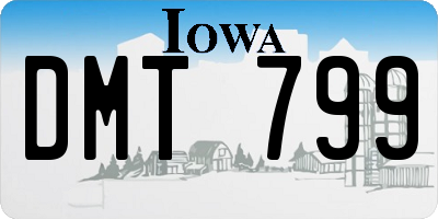 IA license plate DMT799