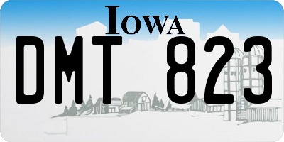 IA license plate DMT823