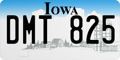 IA license plate DMT825