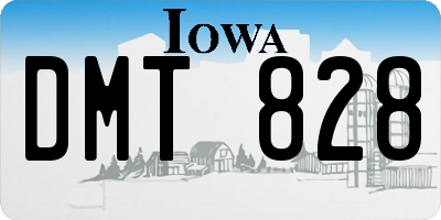 IA license plate DMT828