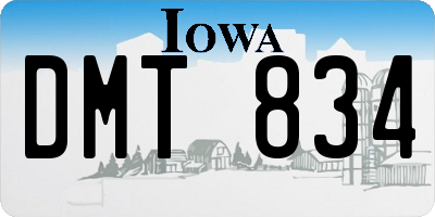 IA license plate DMT834