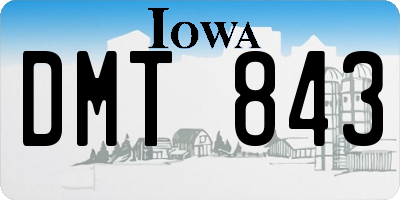 IA license plate DMT843