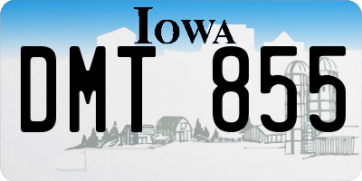 IA license plate DMT855