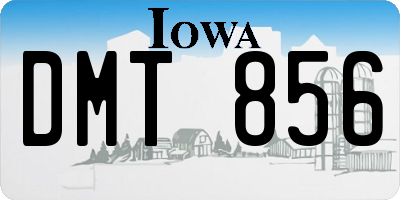 IA license plate DMT856