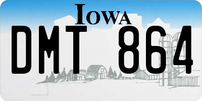 IA license plate DMT864
