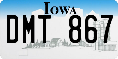 IA license plate DMT867