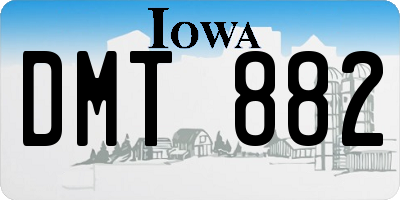 IA license plate DMT882