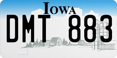 IA license plate DMT883