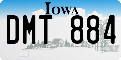 IA license plate DMT884