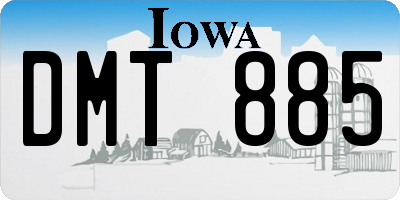 IA license plate DMT885