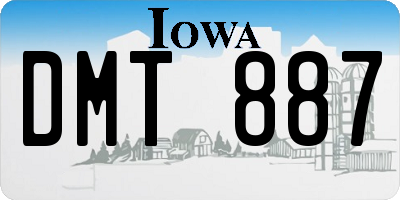 IA license plate DMT887