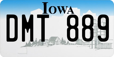 IA license plate DMT889