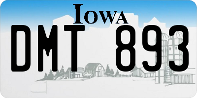 IA license plate DMT893