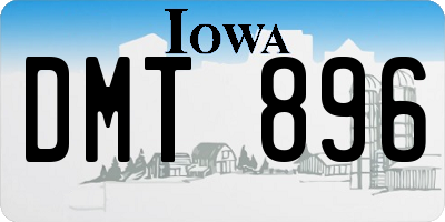 IA license plate DMT896