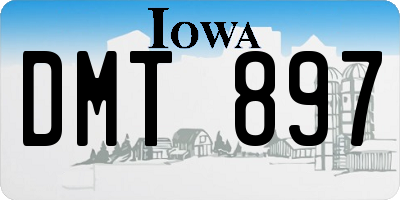 IA license plate DMT897