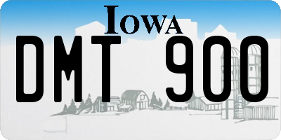 IA license plate DMT900