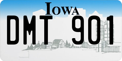 IA license plate DMT901