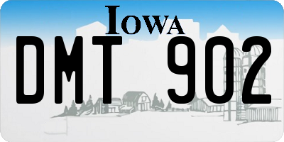 IA license plate DMT902
