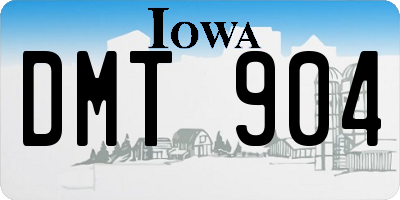 IA license plate DMT904