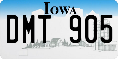 IA license plate DMT905