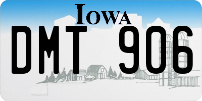 IA license plate DMT906