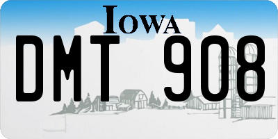IA license plate DMT908