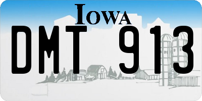 IA license plate DMT913