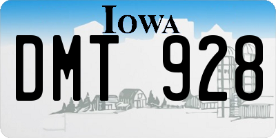 IA license plate DMT928