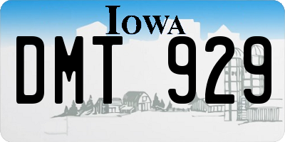 IA license plate DMT929