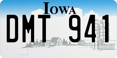 IA license plate DMT941