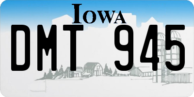 IA license plate DMT945