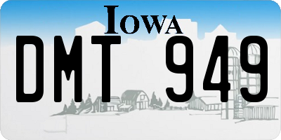 IA license plate DMT949