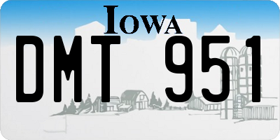 IA license plate DMT951