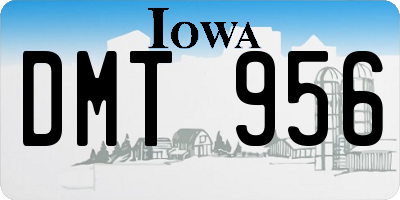 IA license plate DMT956