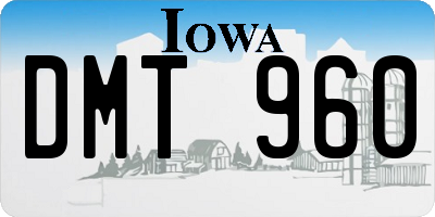 IA license plate DMT960